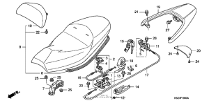 NSS250 (ABS) Seat + rear spoiler (nss250 / nss250a)