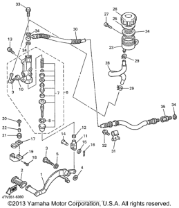YZF600RL Задний торм цилиндр