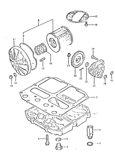 GSX400 Масляный насос и фильтр