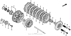 CR250R Сцепление
