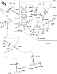ZX900 Главный тормозной цилиндр