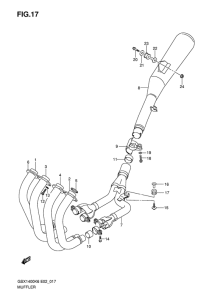 GSX1400 Muffler comp