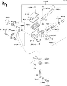 EL250 Front master cylinder(el250-e2 / e3 / e4)