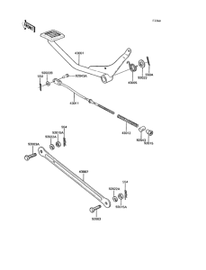 KH125 Педаль тормоза