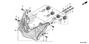 ST1300P (ABS) Задний фонарь