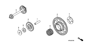CB600F Starting driven gear