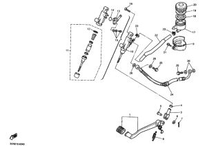 SRX400 Rr master cylinder assy