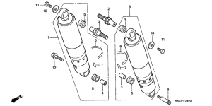 VT1100C2 Rear cushion