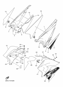 WR250X Боковые обтекатели