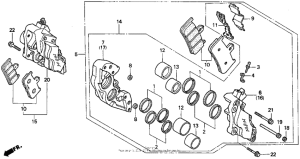 CBR900RR Передний суппорт