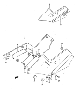 GSX1100 Обтекатель задний