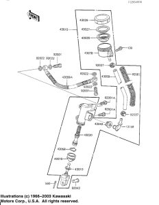 KZ700 Задний тормозной цилиндр