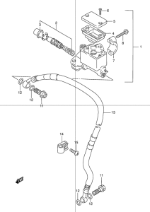 DR250 Передний тормозной цилиндр
