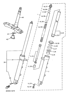 XJ900S Передняя вилка