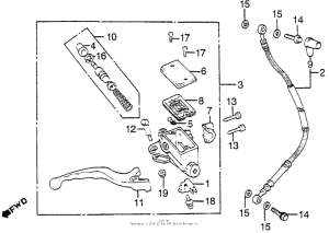 CB550 Fr. brake master cyl.