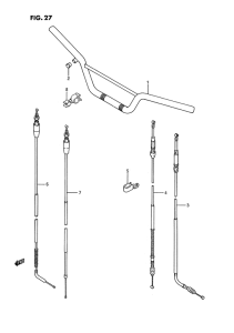 RM80 Handlebar - control cable