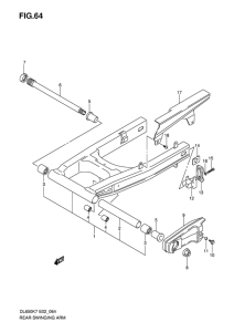 DL650 (ABS) Маятник задний