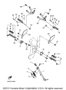 FZR600RJ Подножки