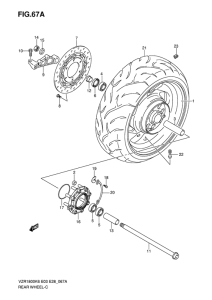 VZR1800 Rear wheel complete assy