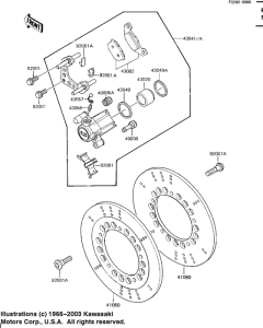 KZ1100 Передний суппорт