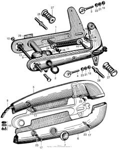 CA102 Swingarm + chain case