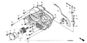 XR650L Крышка картера правая