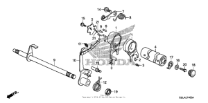 CRF50F Вилка переключения передач