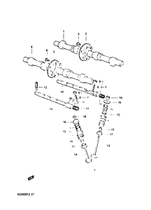 GSX400 Распределительный вал-клапаны
