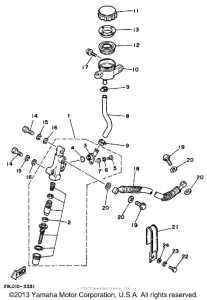 RZ350N Задний торм цилиндр