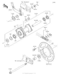 KX65 Задняя ступица колеса