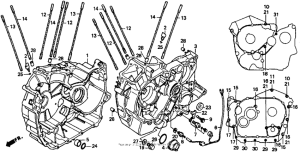 VT1100C Картер двигателя