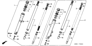 CA125 Вилка передней оси