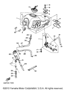 TW200J Топливный бак