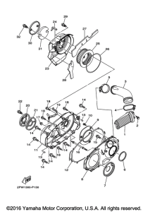 XP500G Крышка картера двигателя 2