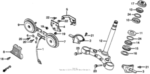 GL650I Steering stem + horn