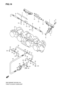 GSF1250S Throttle body hose / joint