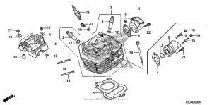 CRF100F Головка цилиндров
