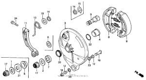 CR125R Задний тормоз
