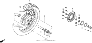 CB250 Rear wheel (1)
