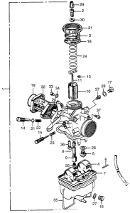 CL175 Cl175 left carburetor