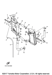YZ125J2 Радиатор и Патрубки