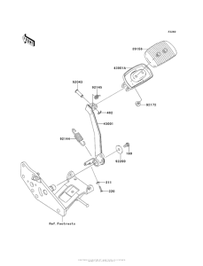 VN1700 Педаль тормоза