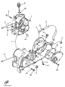YP125 Картер двигателя