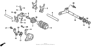 CR250R Вилка переключения передач