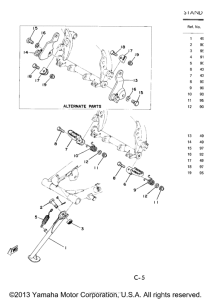 TY250C Stand - footrest