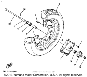 YSR50U Переднее колесо