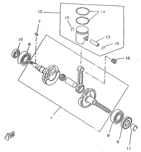 CW50RSP Коленвал и поршень