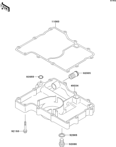 ZX750 Breather body / oil pan