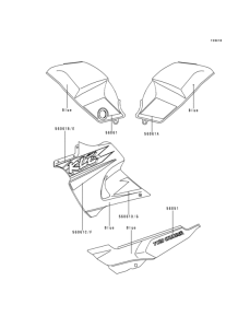 KLE500 Decals(blue)(kle500-a5 / a6)