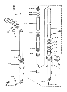 FZS600 Вилка передней оси